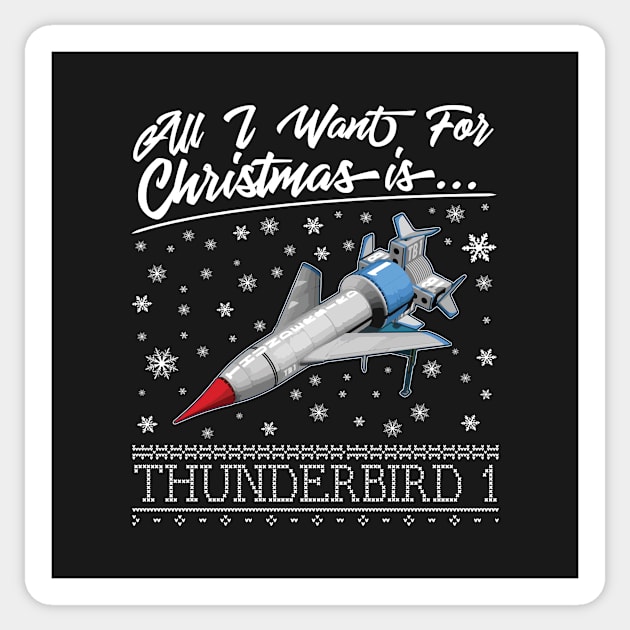 All I Want For Christmas Is Thunderbird 1 Thunderbirds Sticker by Rebus28